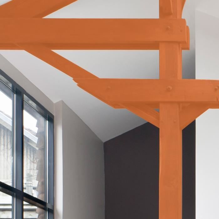 RIPOLIN Laque Glycéro Déco pour Intérieur & Extérieur  - Orange Folk Satin, 0,5L