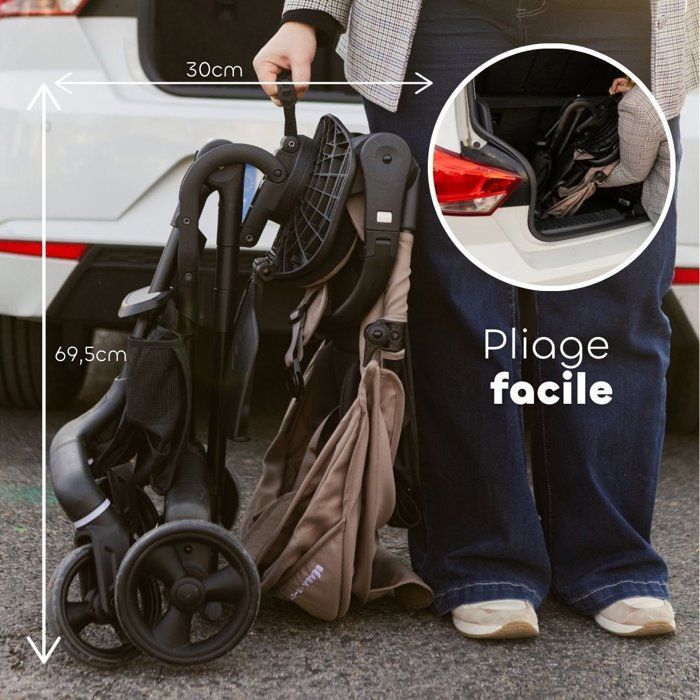 BEABA - Stroller - Baby Cruiser 360° - 4 wheels - Pralin