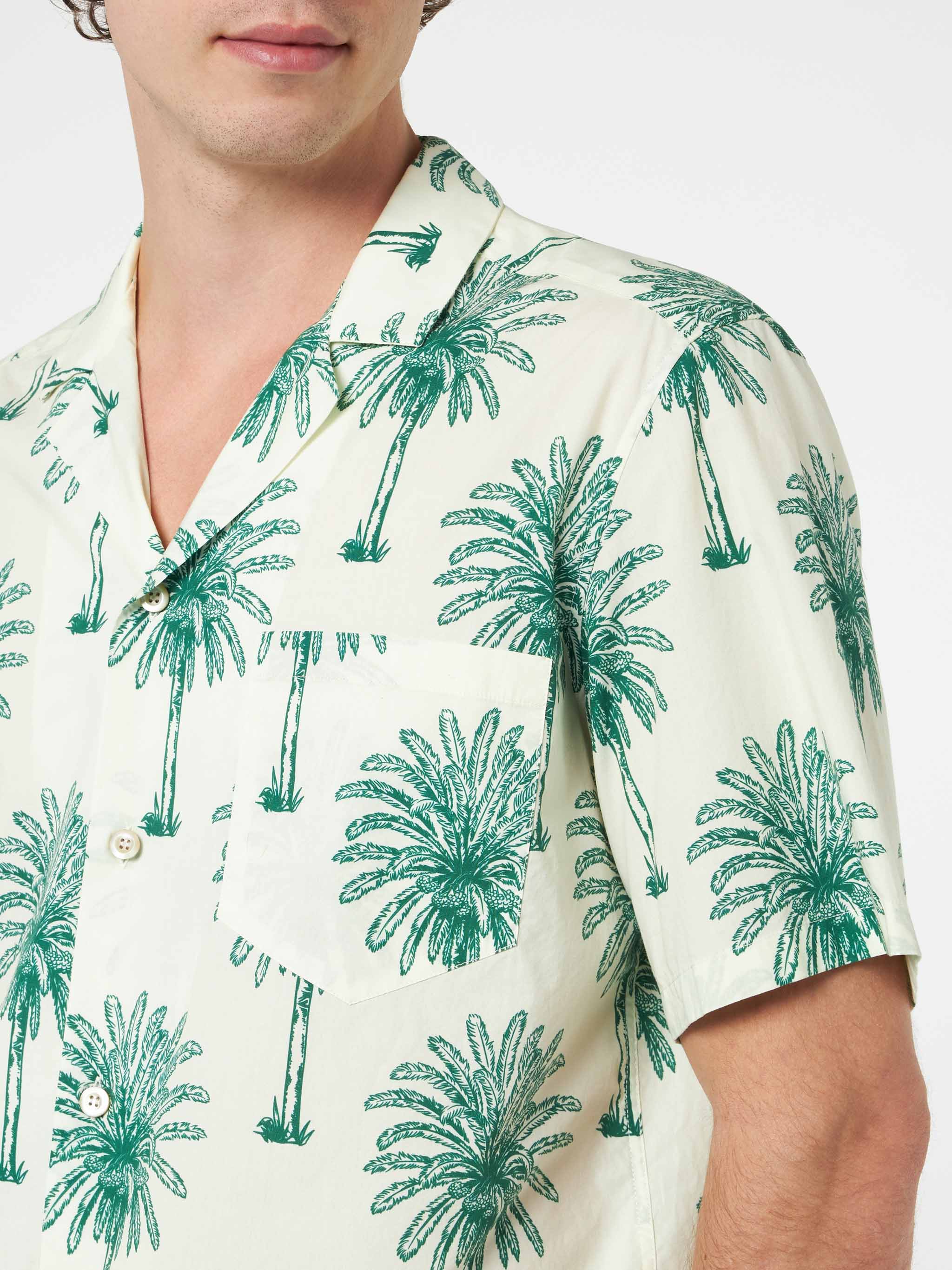 Kalea katoenen herenoverhemd met palmboomprint