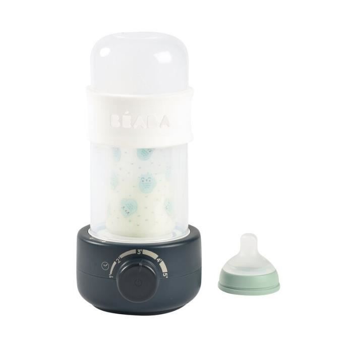 BÉABA - Scaldabiberon/Scaldavivande per biberon - Sterilizzatore per biberon - Scaldallattamento al seno - Vapore delicato - Scaldallattamento al seno - Blu notte
