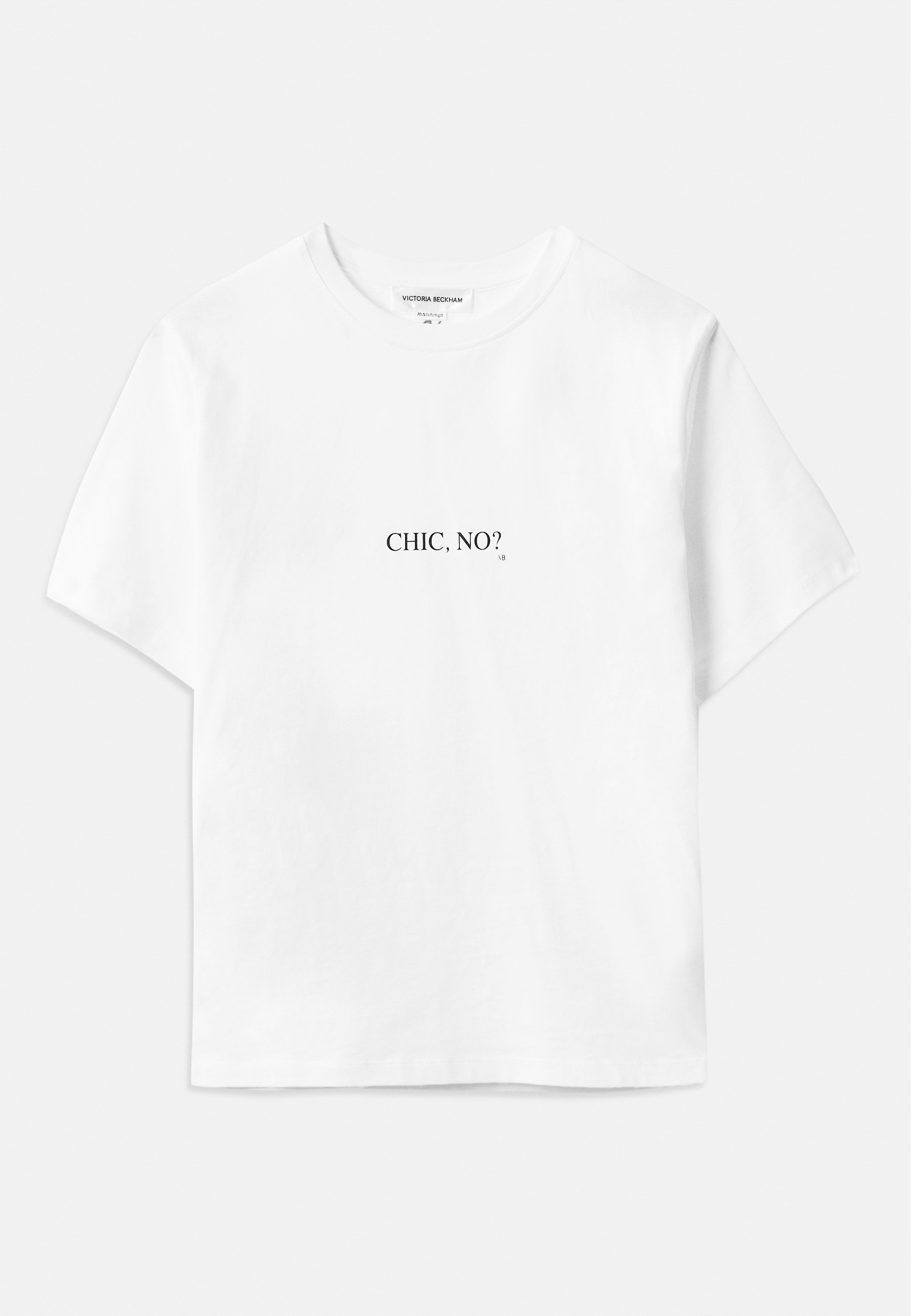 Victoria Beckham CLASSIC FIT SLOGAN TEE - Tricou cu imprimeu - white