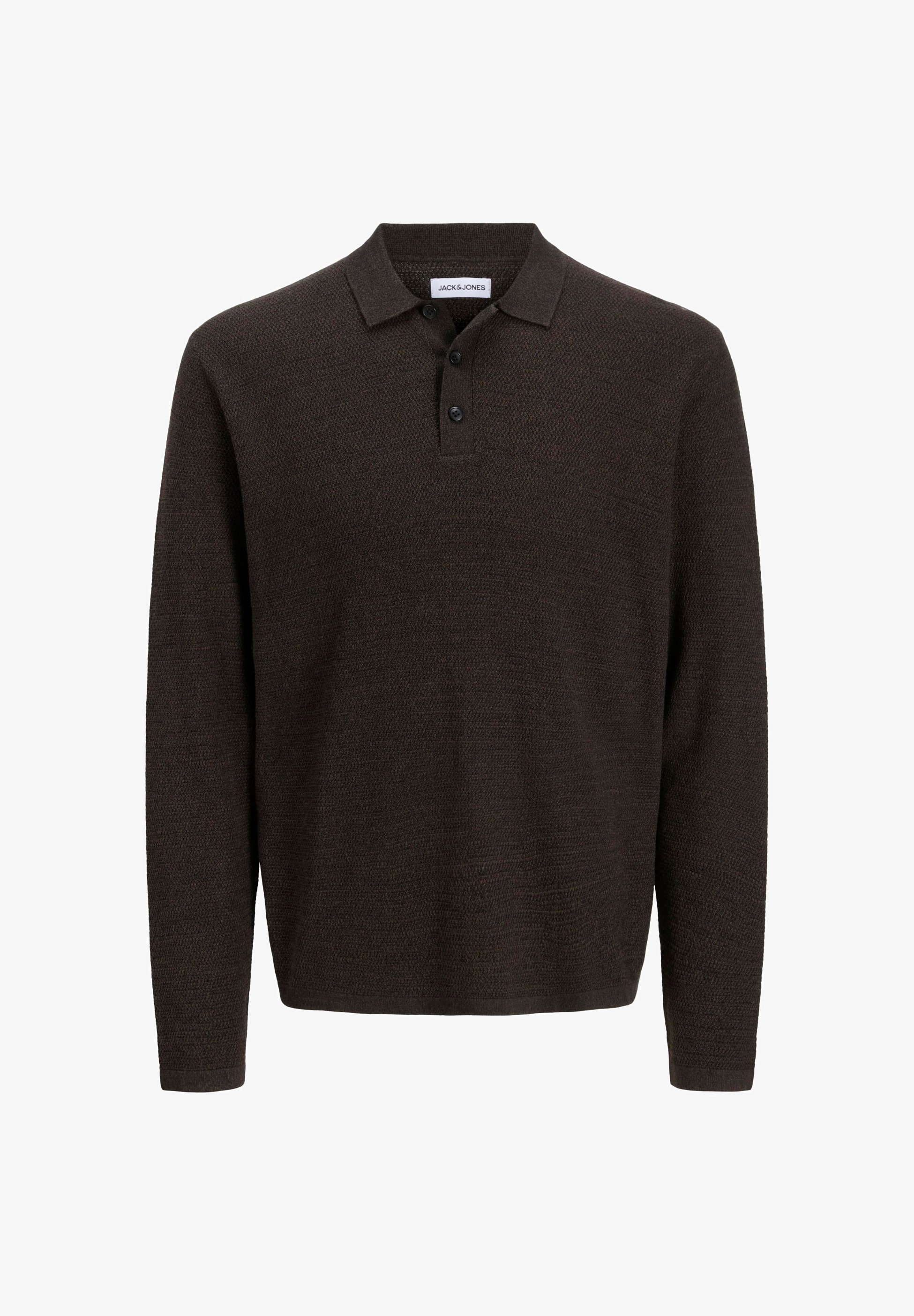 Jack & Jones JJEGEORGE LS SN - Koszulka polo - delikatny detal w kolorze czarnym