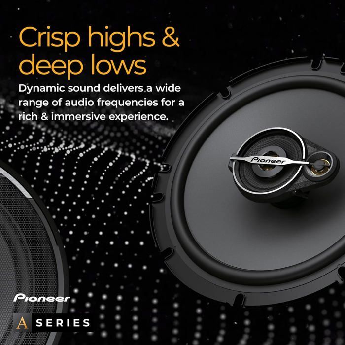 Altavoces coaxiales de 3 vías - SVATV - 13 cm - 300 vatios - Sensibilidad de 89 dB - Respuesta de frecuencia de 44 Hz a 52 kHz