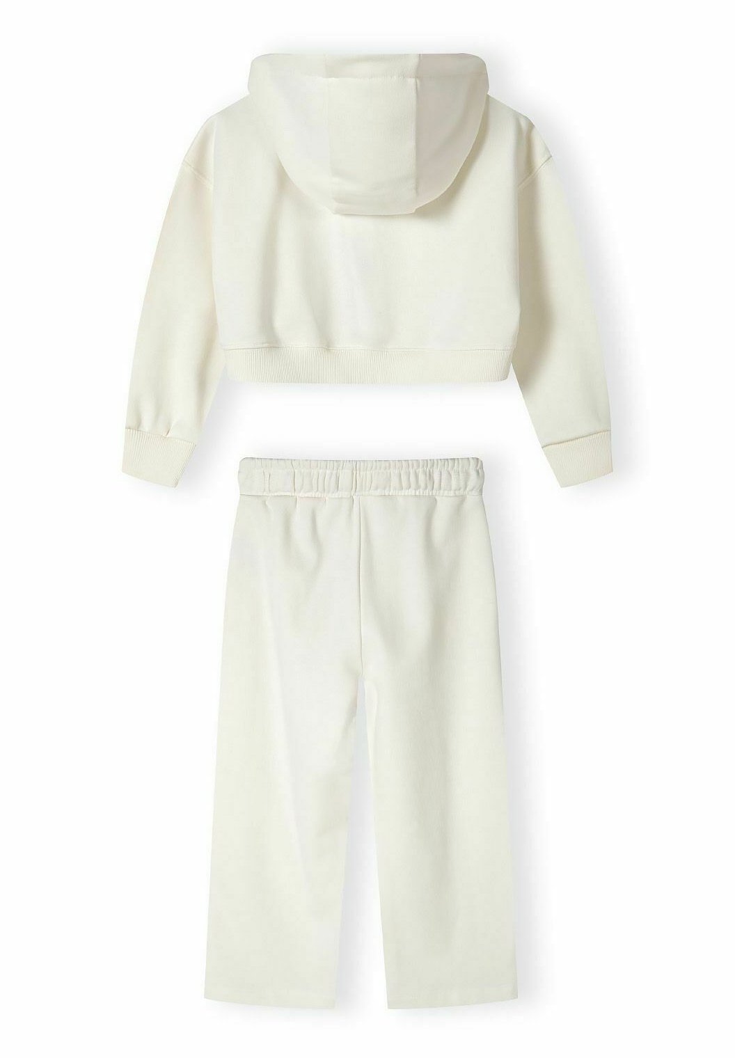 MINOTI CROPPED ZIP THROUGH AND WIDE LEG SET - Tracksuit - white