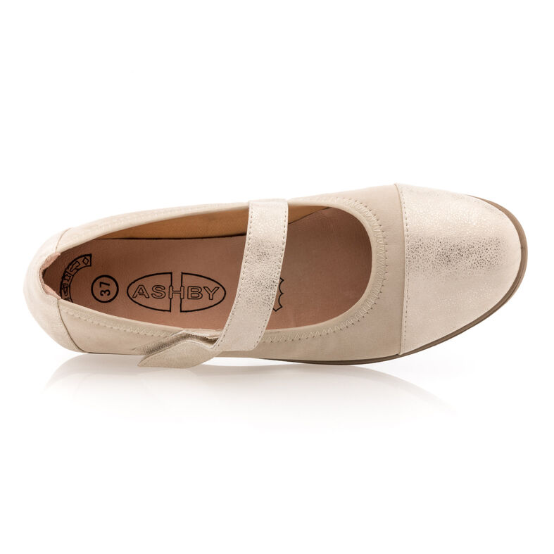 Beige ballerinasko / Mary Janes til kvinder