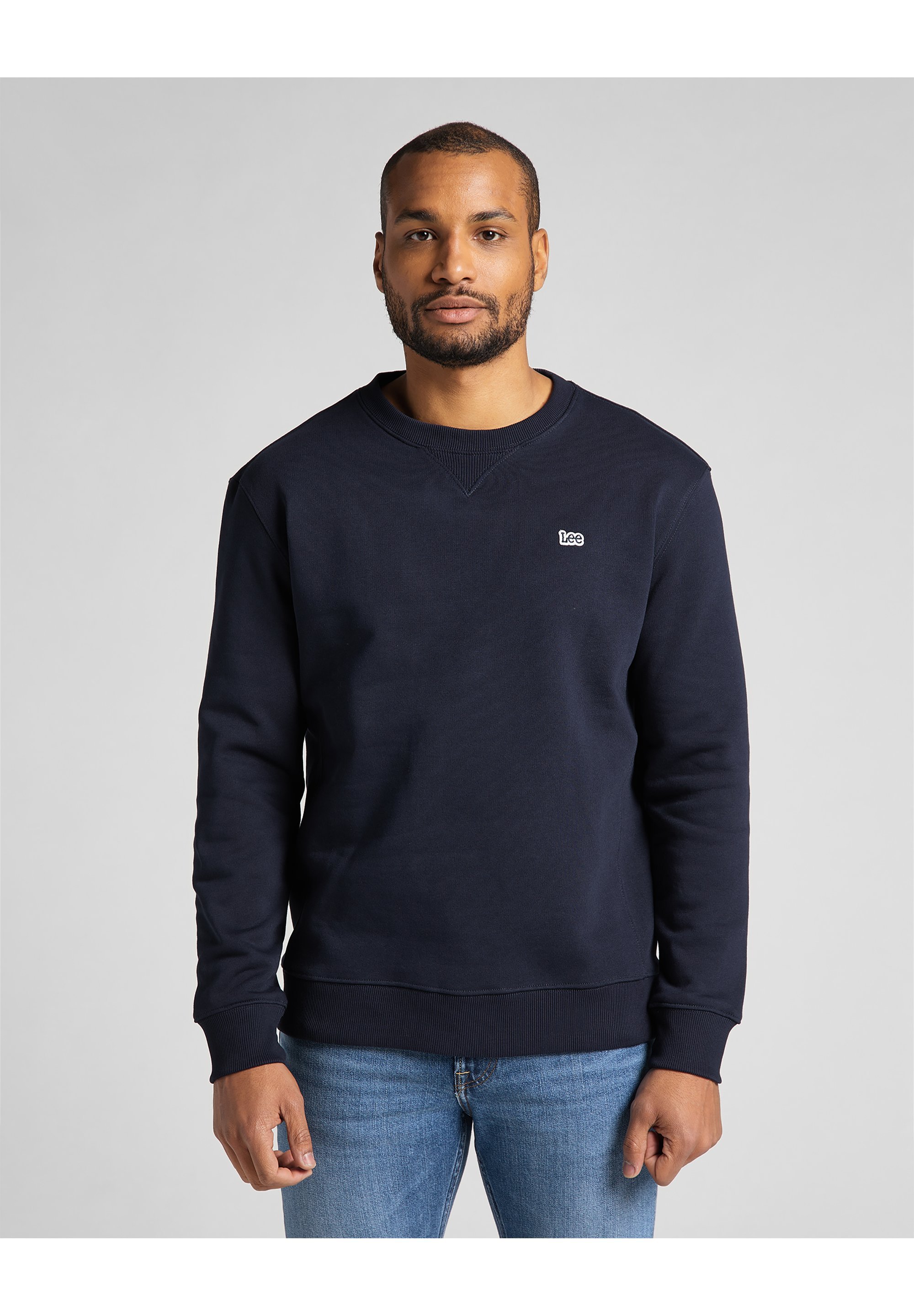 Lee PLAIN CREW SWS - Sweatshirt - dunkelblau