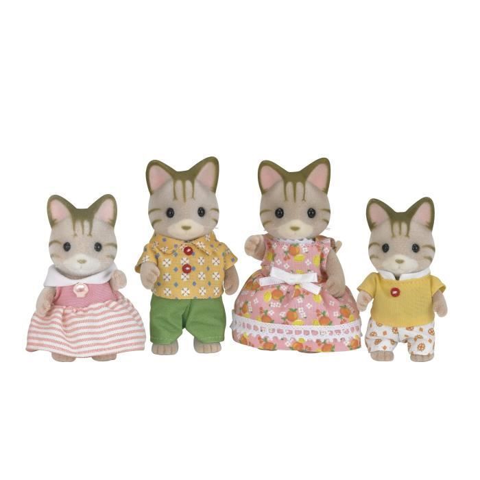 SYLVANIAN FAMILIES - 5180 - Famiglia di gatti tigre - Le famiglie - Articolati e vestiti - Età 3+
