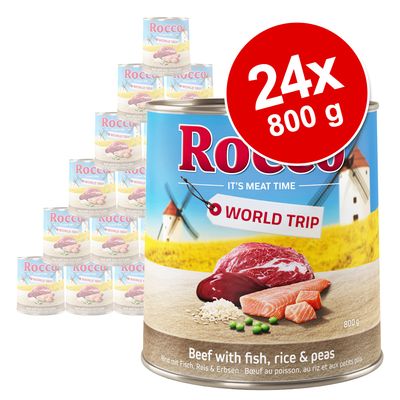 Viaje de Rocco por el mundo: España - Ternera con pescado, arroz y guisantes