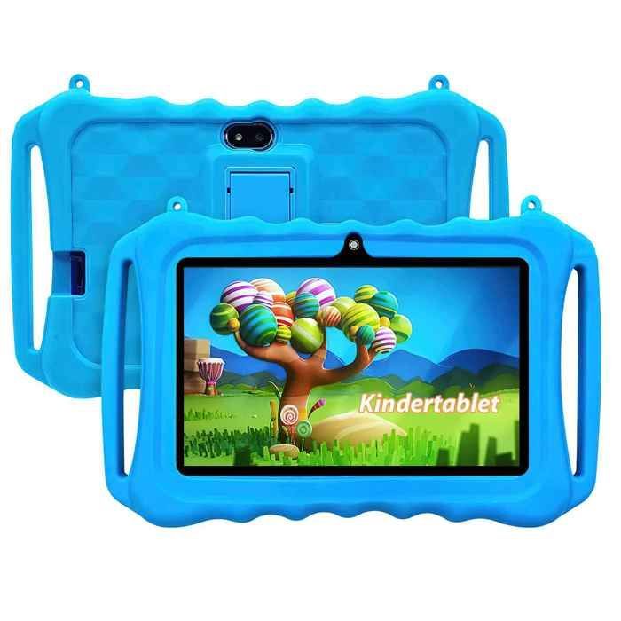 7-inch Android 11 Kids Tablet with Shockproof Case, Parental Controls, WiFi, Bluetooth, 2GB RAM, 32GB Storage, Blue