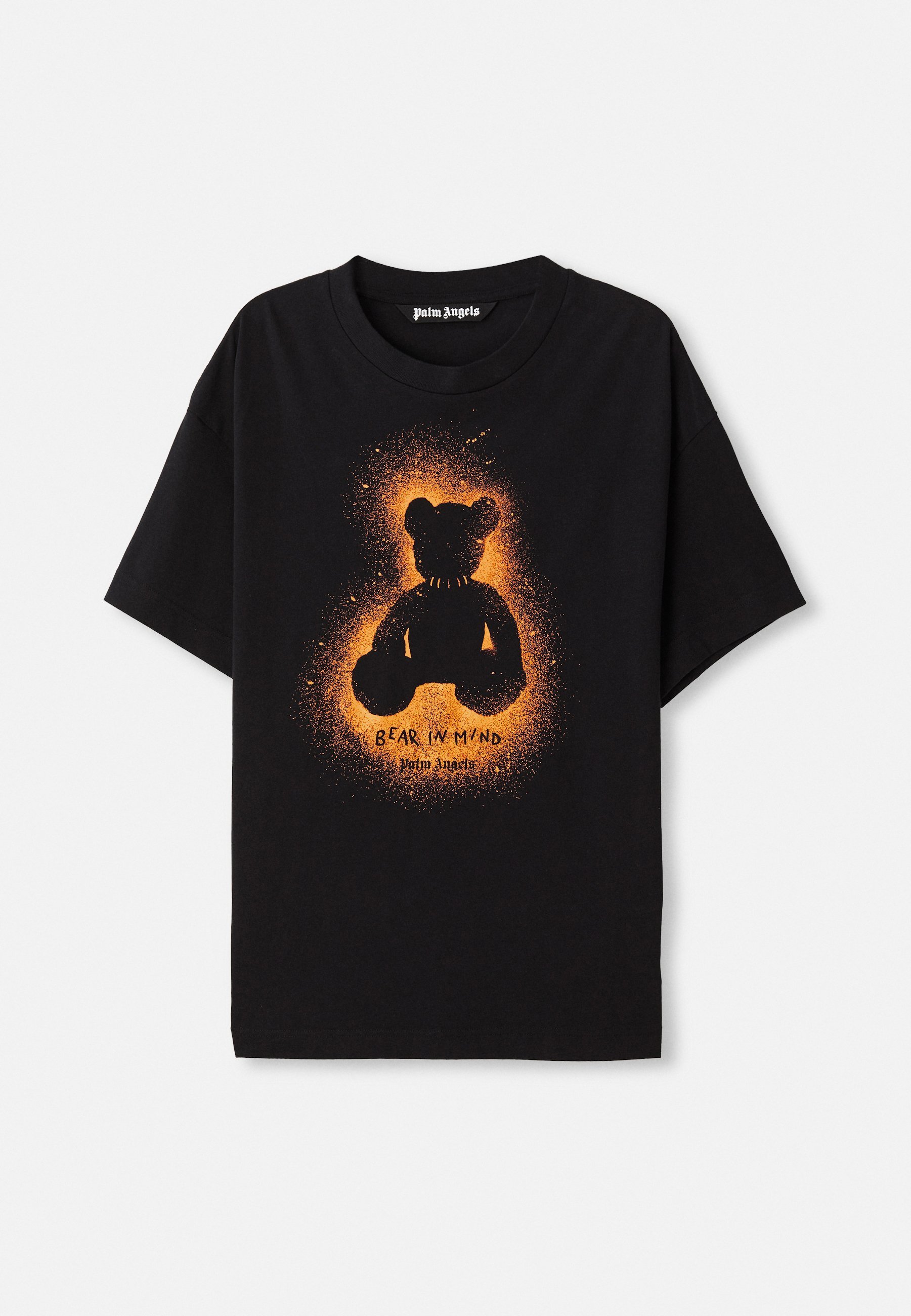 Palm Angels SPRAY BEAR REG T-shirt - T-shirt imprimé - noir/orange
