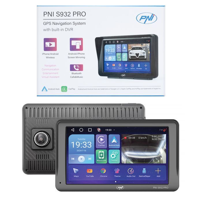 Système de navigation GPS avec DVR - PNI - S932 PRO - Écran 7