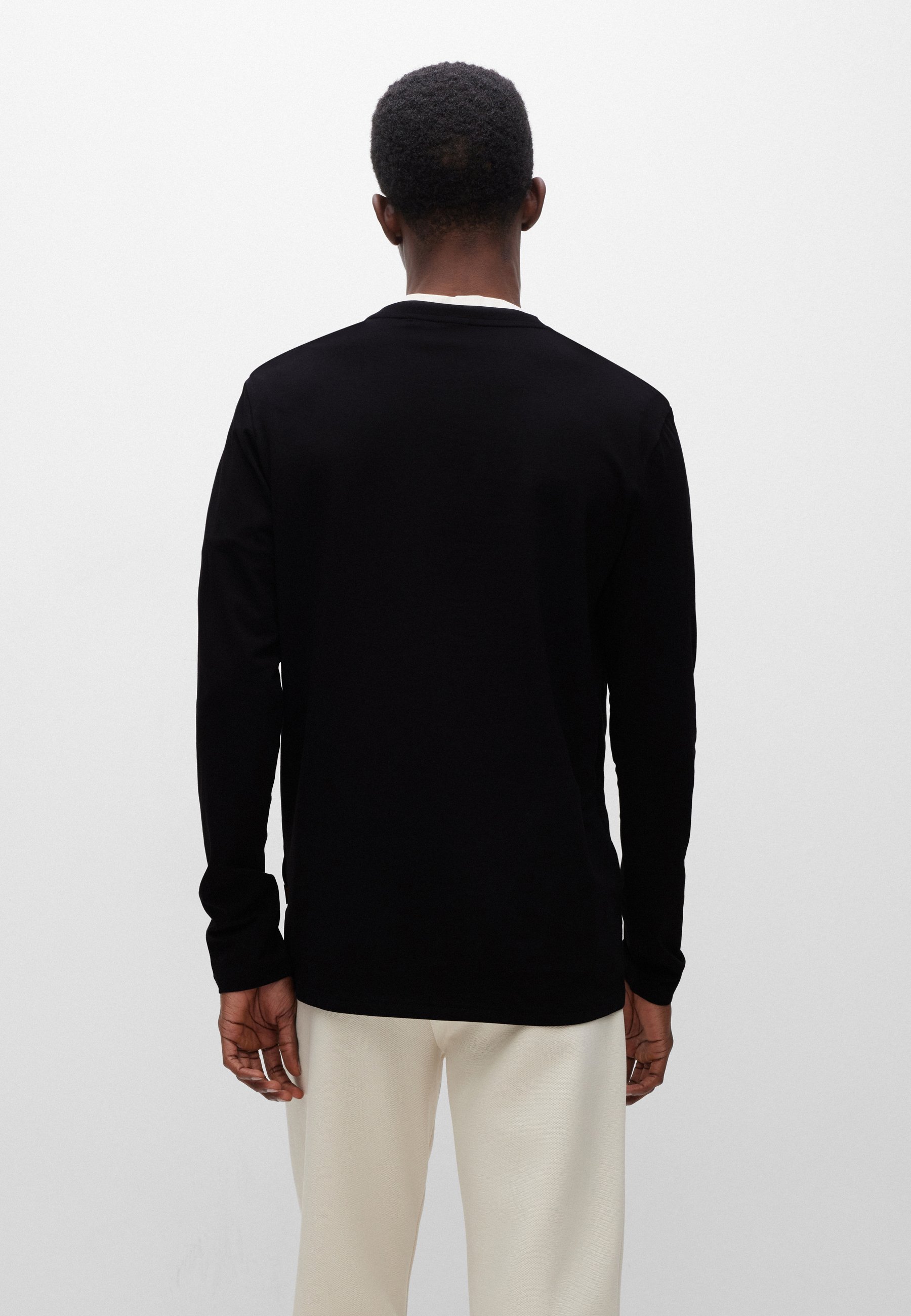 Maglia a maniche lunghe BOSS - nera