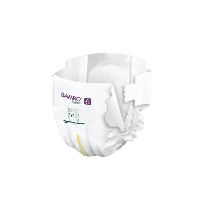 Fralda ecológica BAMBO NATURE, tamanho 6 (16+ kg), pacote com 20 unidades - Ultrafina e absorvente - Resistente a odores