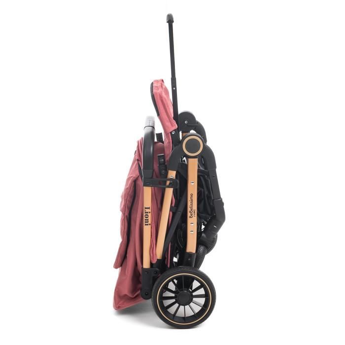 BEBELISSIMO - Passeggino Duo 2 in 1 - Seggiolino auto Lioni 0+ - Dalla nascita - Fino a 22 kg - Borgogna