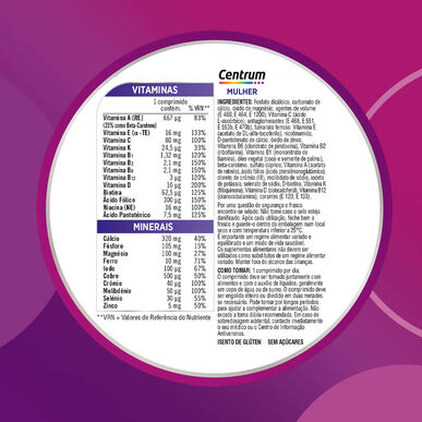 Centrum Suplemento Multivitamínico Centrum Mulher      90 comprimidos 90 comprimidos