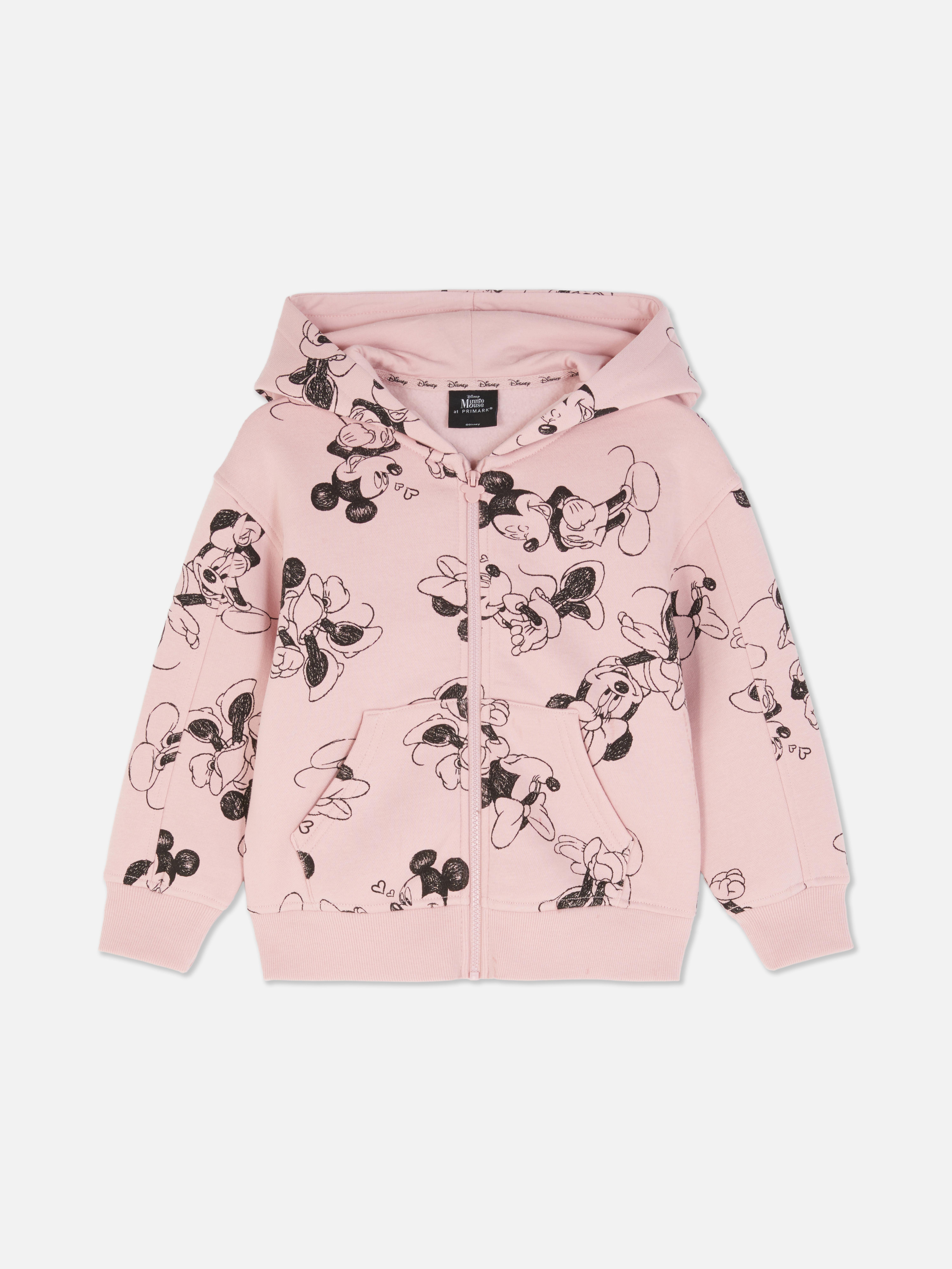 Disney Mickey und Minnie Maus Hoodie Ein Disney Hoodie mit aufgesetzter Kapuze, Frontreißverschluss und Kängurutasche