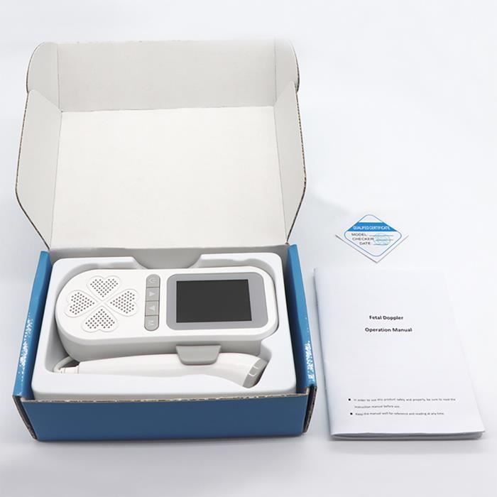 Moniteur fœtal portable détecteur de battements cardiaques pour femme enceinte, moniteur fœtal à piles