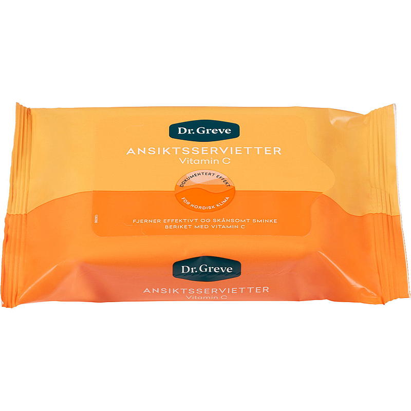 Lingettes démaquillantes Dr. Greve, 20 unités. Vitamine C Dr. Greve