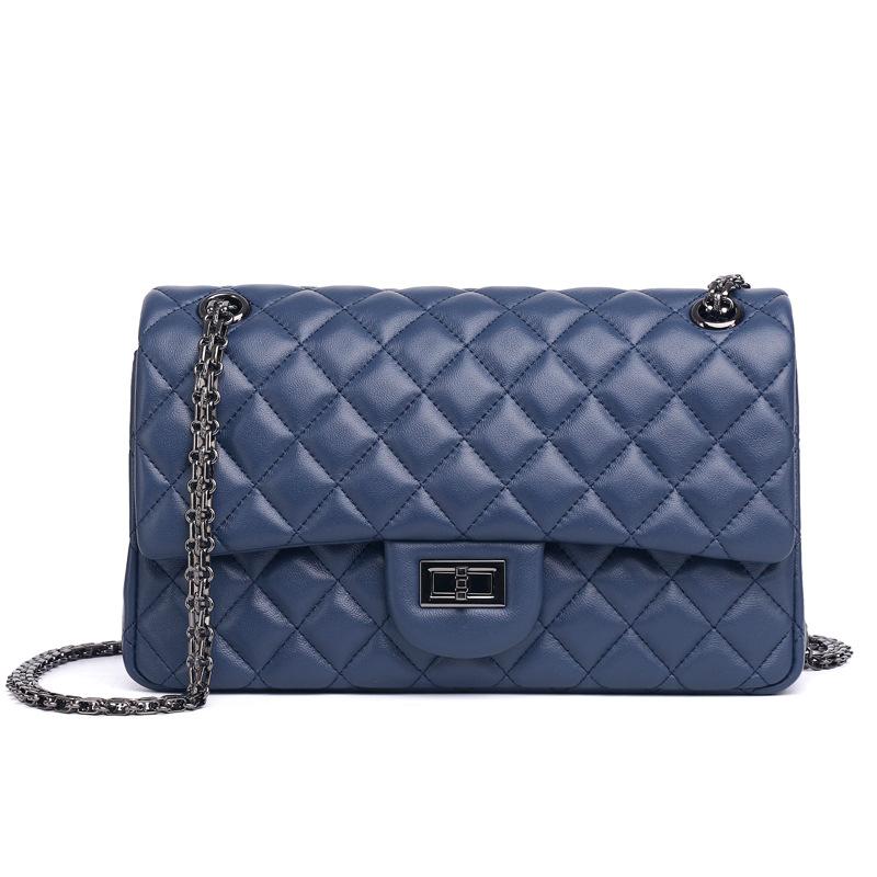 Nouveaux sacs bandoulière en peau de mouton tendance pour femmes, sac à bandoulière en cuir véritable, chaîne de créateur de luxe, mini sac messager pour femmes