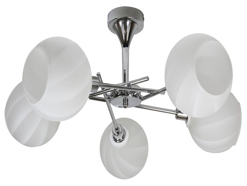 Lampa sufitowa Raul 5-punktowa metalowa srebrna