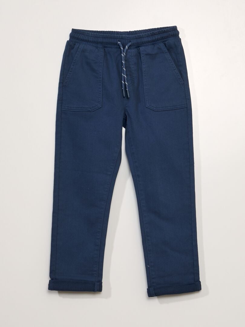 Calça chino estilo jogger - AZUL