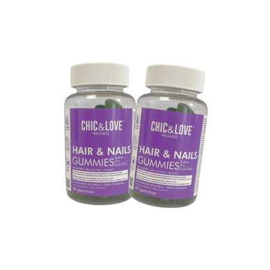 „Chic&Love“ vitaminų papildas plaukams ir nagams, 60 guminukų, 60 guminukų