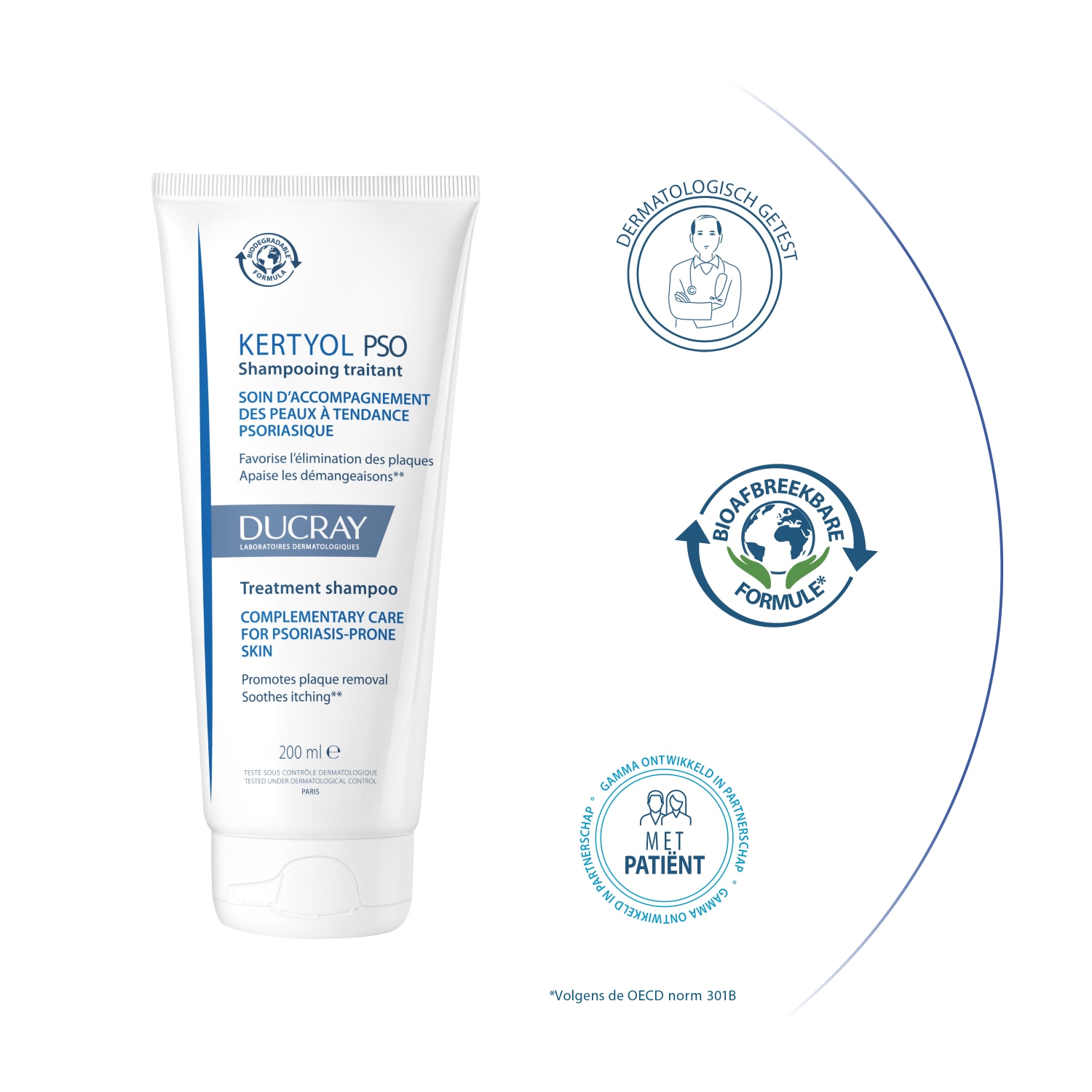 Ducray hårshampoo KERTYOL PSO Treatment Shampoo - 200 ml