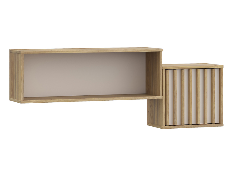 Szafka wisząca Eliston 120 cm z drzwiami i półką dąb mauvella/sand