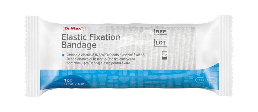 DR. MAX Dr.Max elastische Fixationsbinde 8 cm x 4 m elastische Binde zur Wundbehandlung