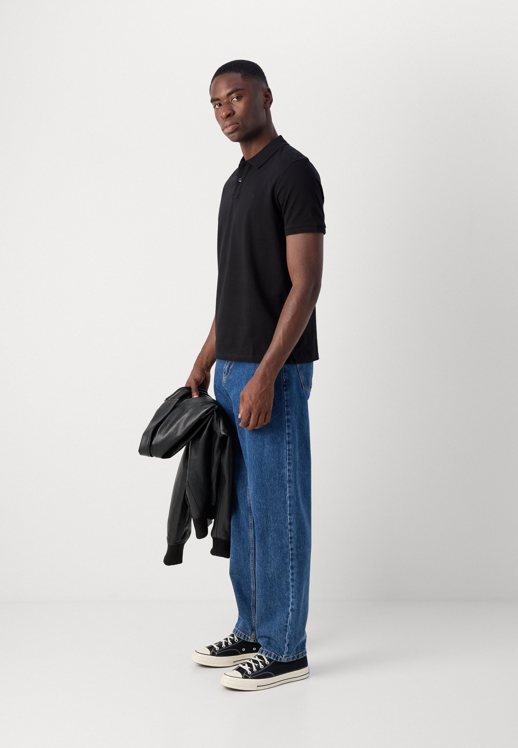 Marc O'Polo Poloshirt met korte mouwen - zwart