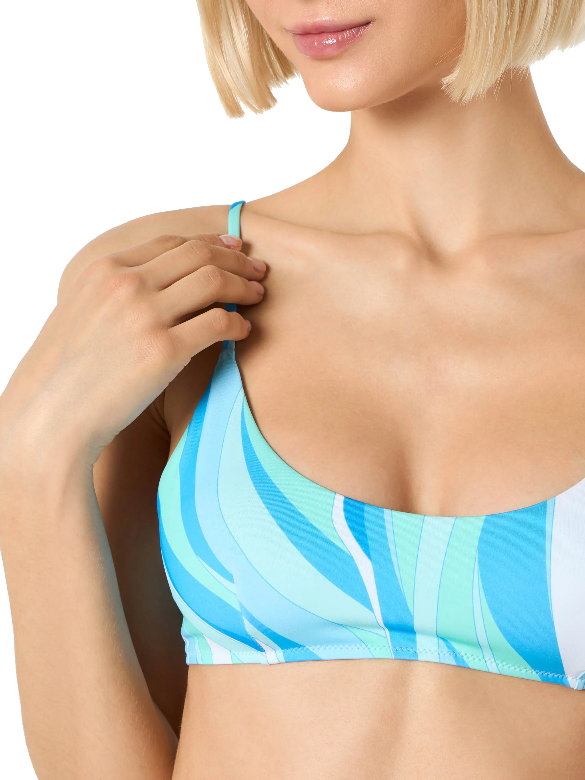 Bralette bikini voor dames met golvenprint