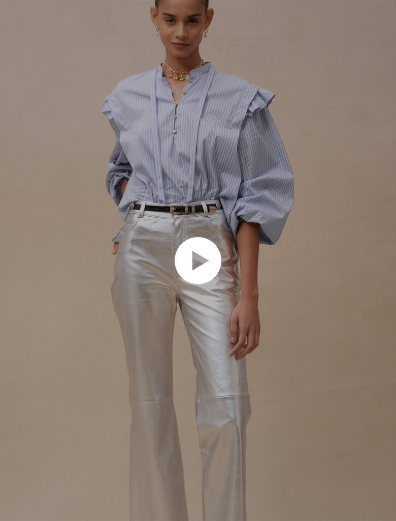 Blauwe gestreepte blouse - Lichtblauw