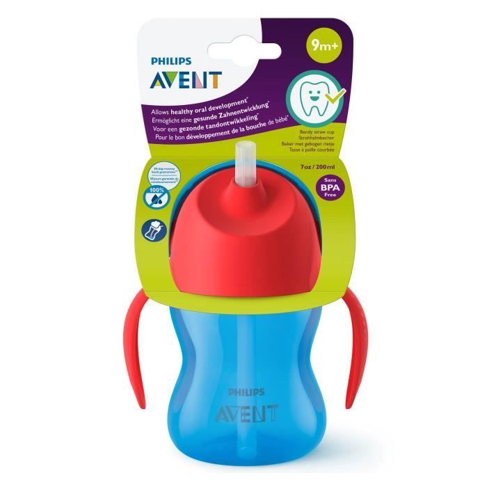 PHILIPS AVENT SCF796/01 Straw Cup - 200ml - 9 months+ - Blue/Red
