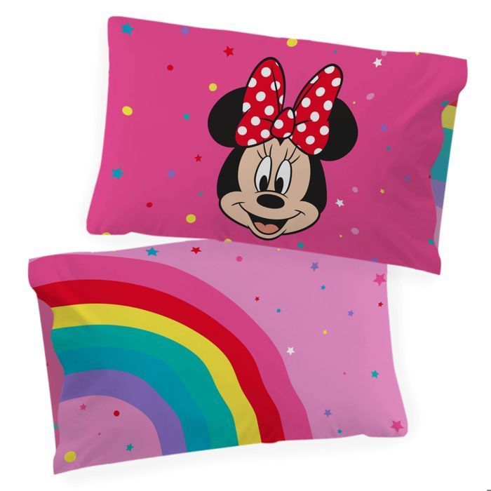 Set copripiumino singolo Disney Minnie Mouse Arcobaleno 100% cotone – Include federa 50 x 70 cm
