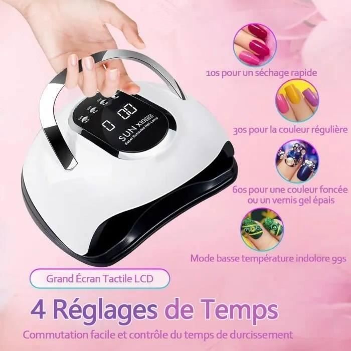 UV Nail Lamp, 280W LED Portable Nail Dryer Lamp with 66 Lamp Beads, 4 Timers (10/30/60/99 seconds)
