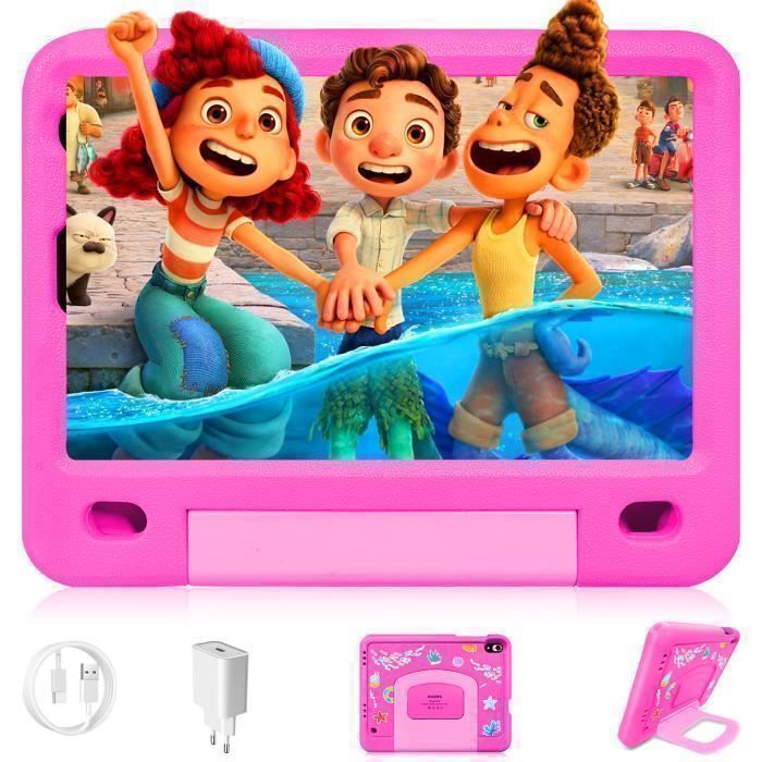 Kids Tablet - OUZRS - 8 Inch - Android 12 - 4GB RAM - 128GB ROM - Pink