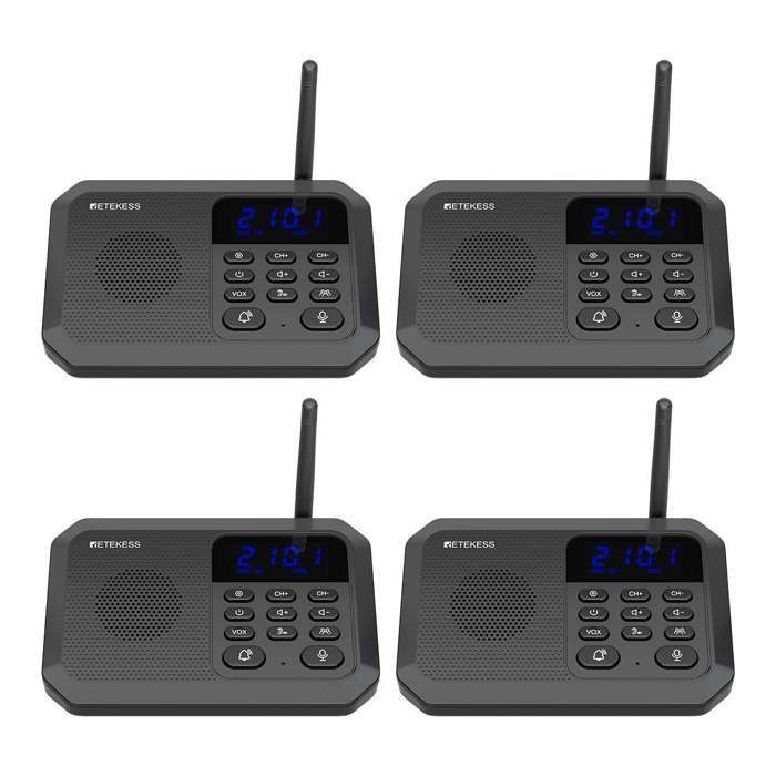 Retekess TH201 Long Range Wireless Two-Way Intercom (1600 m) for Businesses, Offices, Hotels and Homes