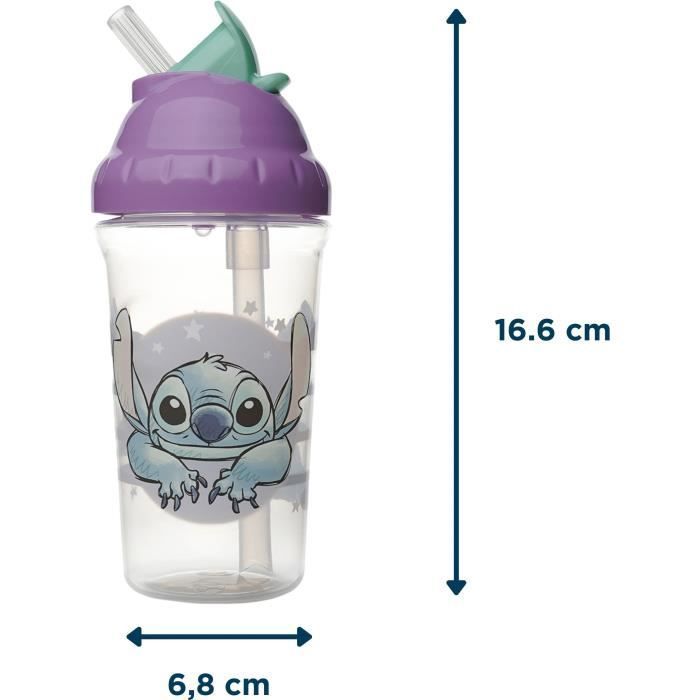 Straw cup - THERMOBABY - 295 ml - Leakproof - Lilo & Stitch