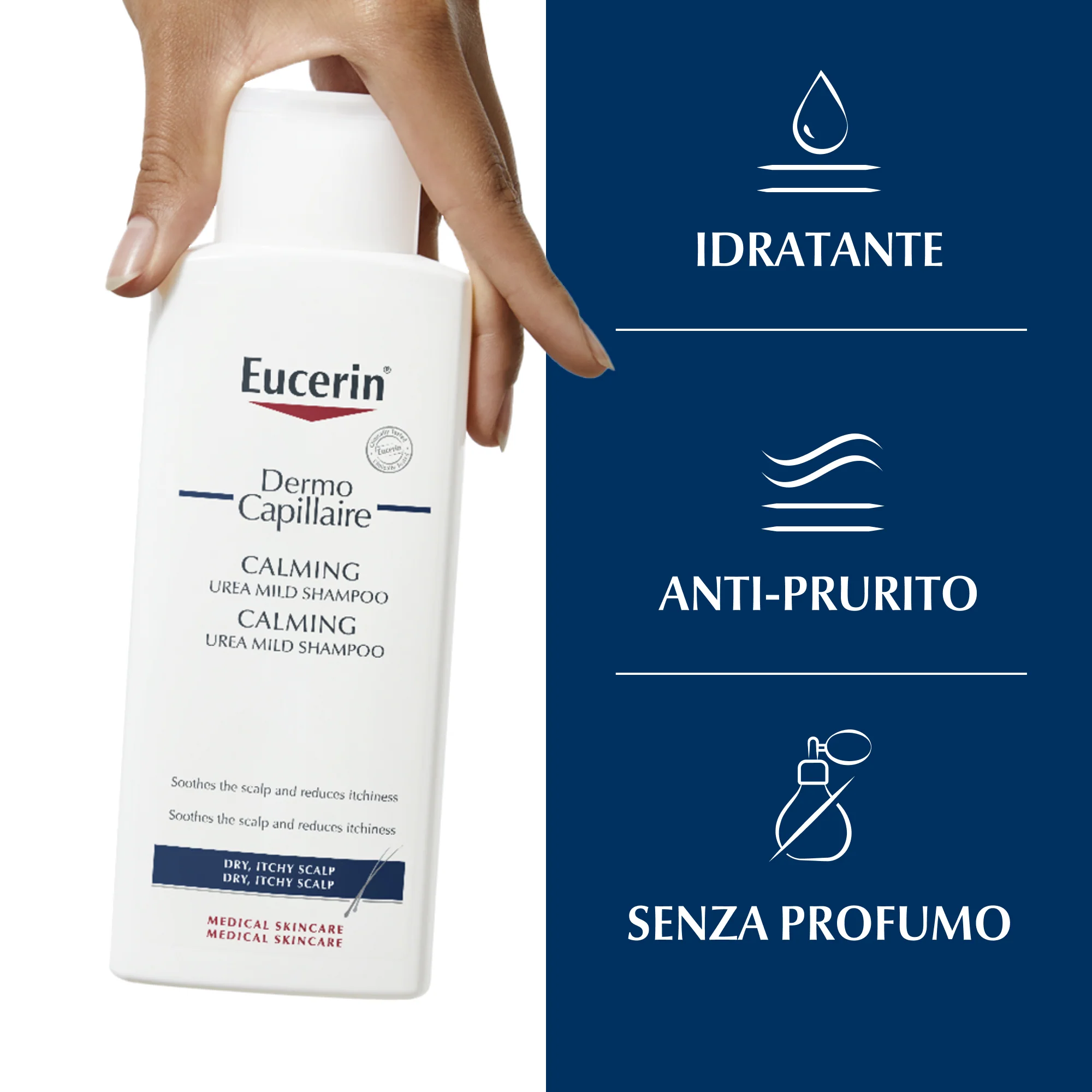 DermoCapillaire DermoCapillaire Shampoo Lenitivo all'Urea - Shampoo Delicato, Trattamento Cuoio Capelluto
