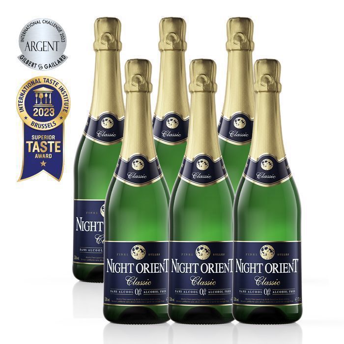 Night Orient Classic espumante sem álcool 75cl - Caixa com 6 garrafas