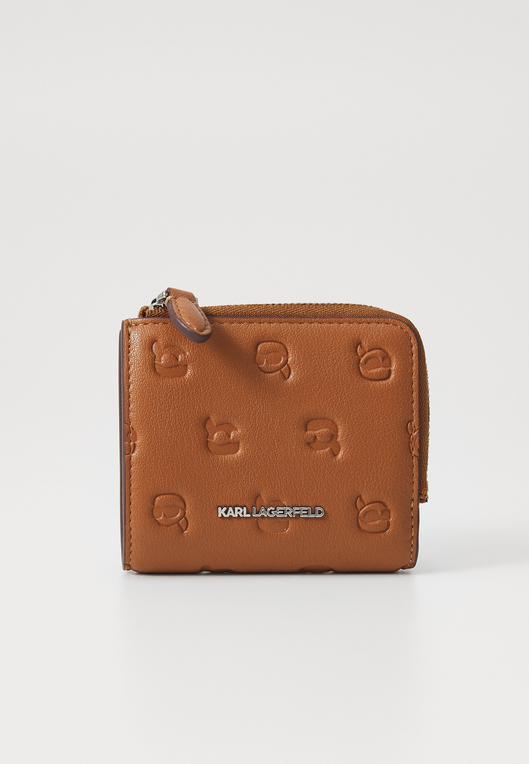 KARL LAGERFELD IKON MONOGRAM BIFOLD WALLET - Portemonnee - bruin