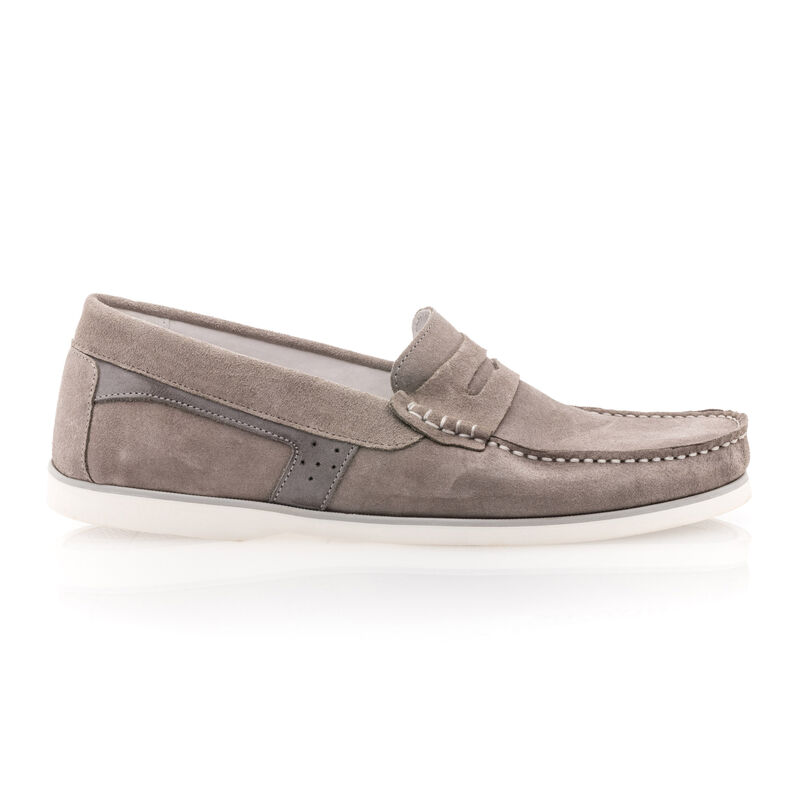 Mocasines/zapatos náuticos grises para hombre