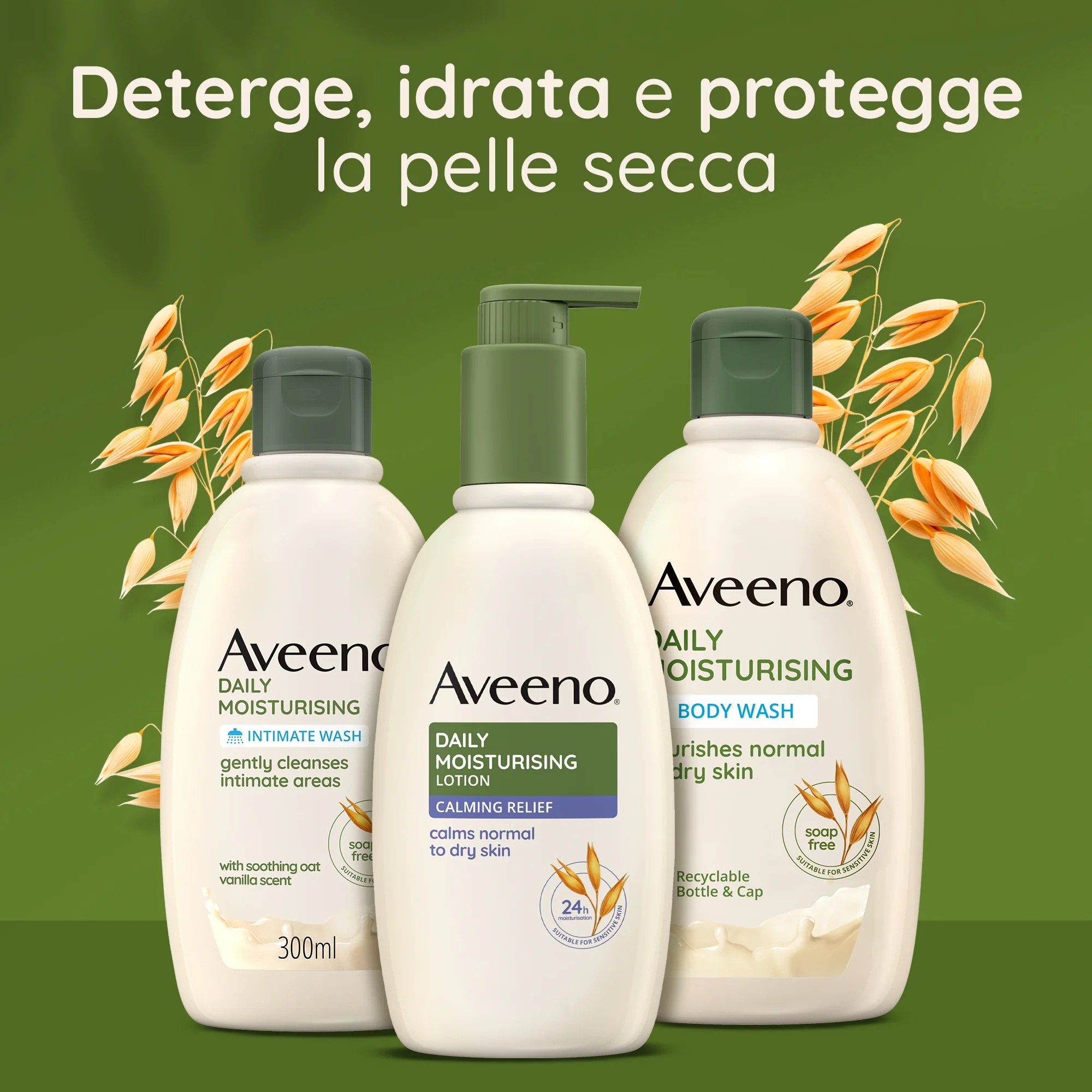 AVEENO Creme Hidratante Corporal Diário Aveeno com Lavanda 300 ml Para pele normal, seca e sensível
