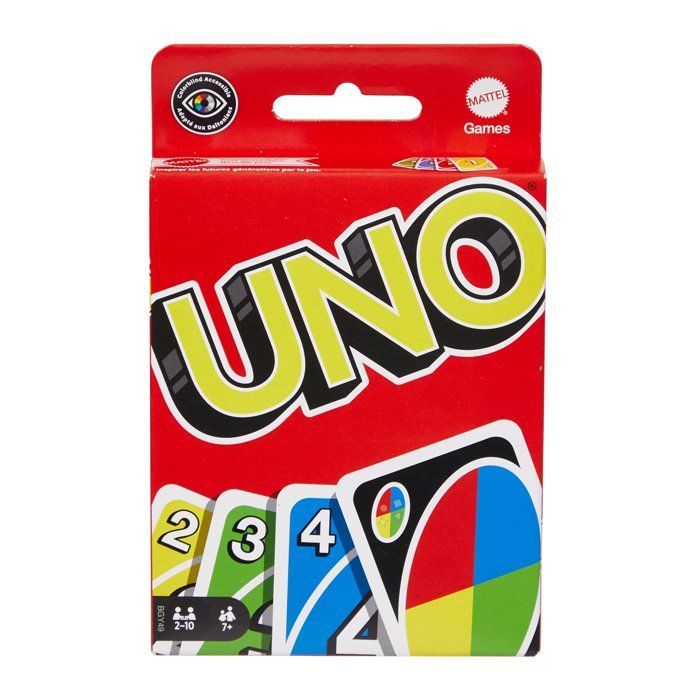 Uno Classique Clipstrip - Jeu de Cartes Famille - Avec cartes Joker personnalisables - Mattel Games - BGY49 - 7 ans et +