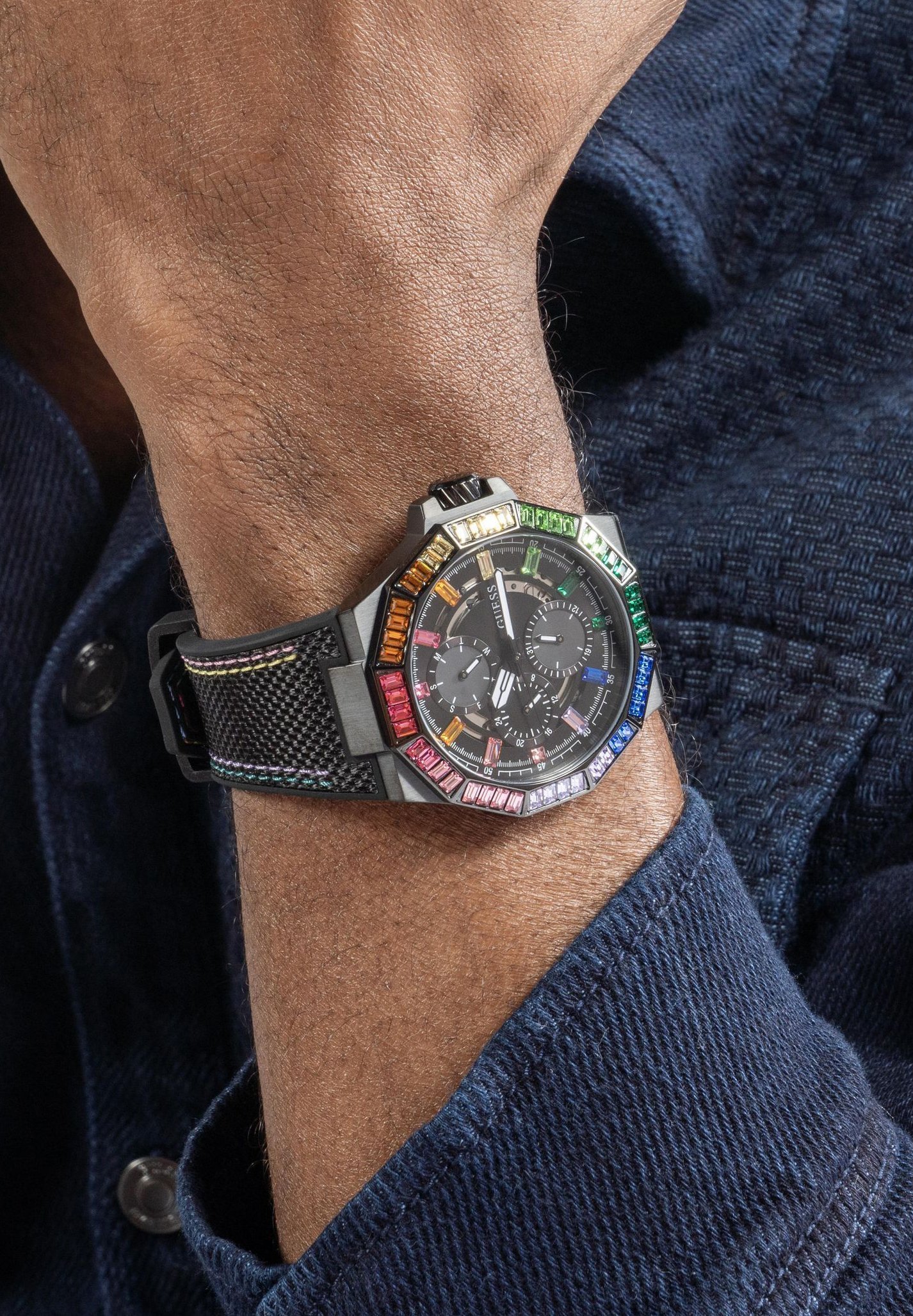 Guess ENERGY - Chronografické hodinky - černá