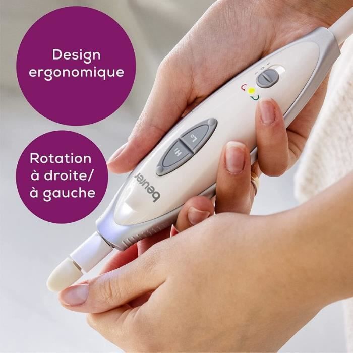 Set Manucure pédicure - BEURER MP 41 - 7 embouts de haute qualité - Lumière LED - 2 vitesses