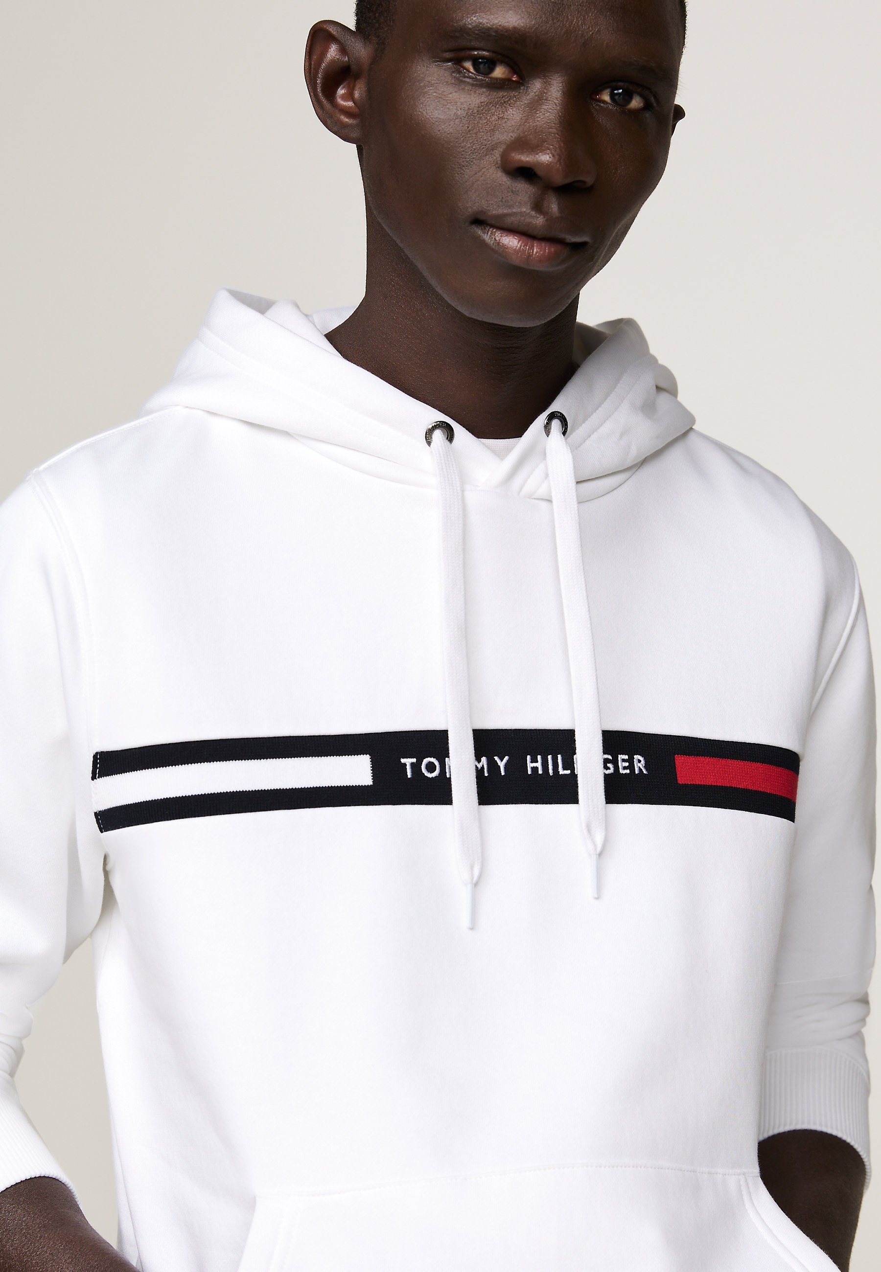 Tommy Hilfiger BORSTINZETSTUK - Hoodie - wit