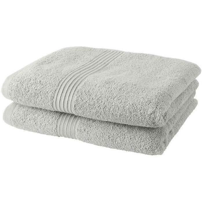 Set di 2 asciugamani da bagno TODAY, 50x90 cm, 100% cotone - colore gesso