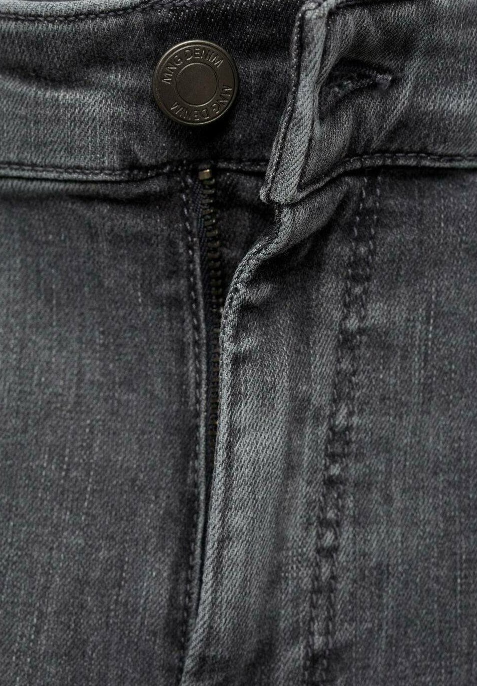 Jeansy Mango Straight leg - szary denim