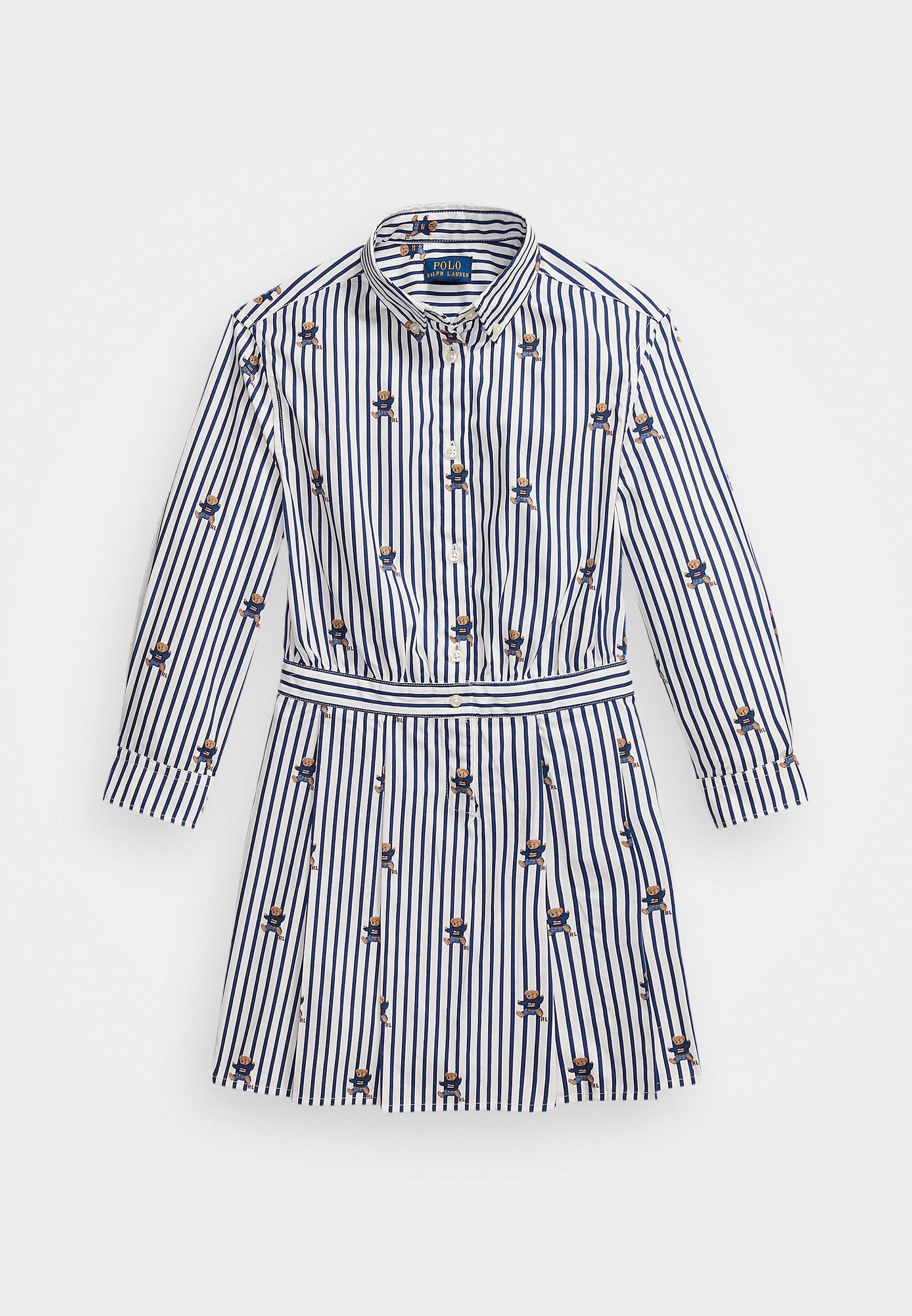 Vestido camisa Polo Ralph Lauren POLO BEAR em algodão - azul marinho/branco